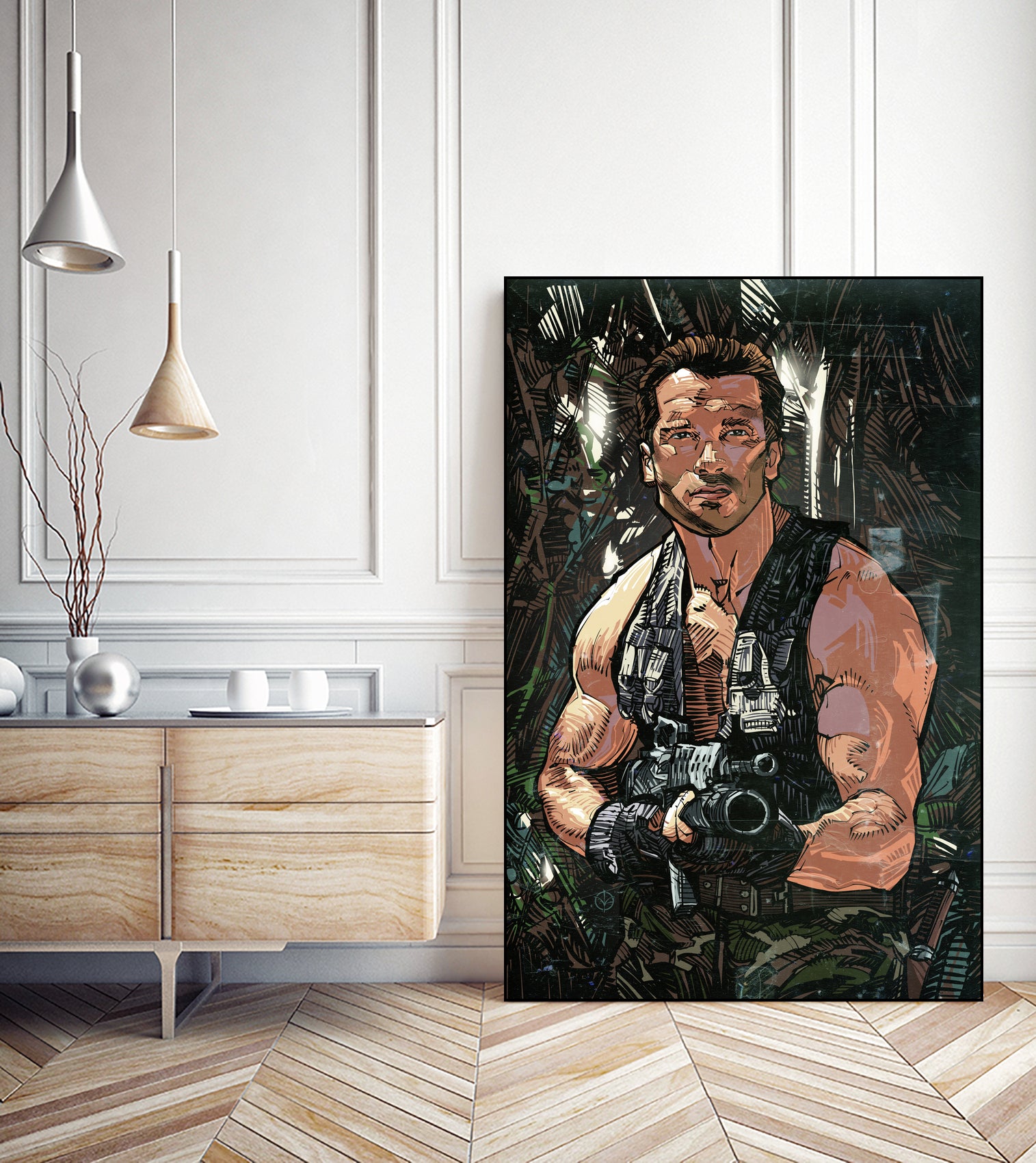 Arnold Schwarzenegger by Nikita Abakumov on GIANT ART - green digital painting