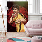 Bruce Lee by Nikita Abakumov on GIANT ART - red digital painting