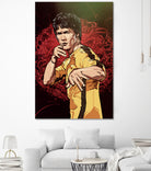 Bruce Lee by Nikita Abakumov on GIANT ART - red digital painting