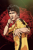 Bruce Lee by Nikita Abakumov on GIANT ART - red digital painting