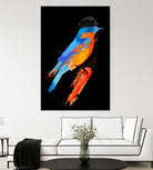 Lord Birdy by Robert Farkas on GIANT ART - blue digital painting