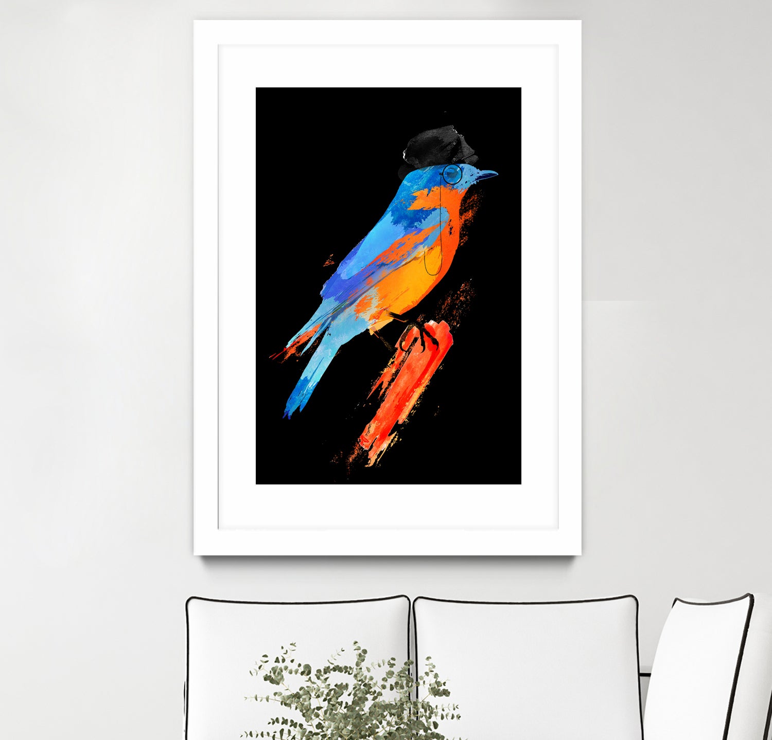 Lord Birdy by Robert Farkas on GIANT ART - blue digital painting