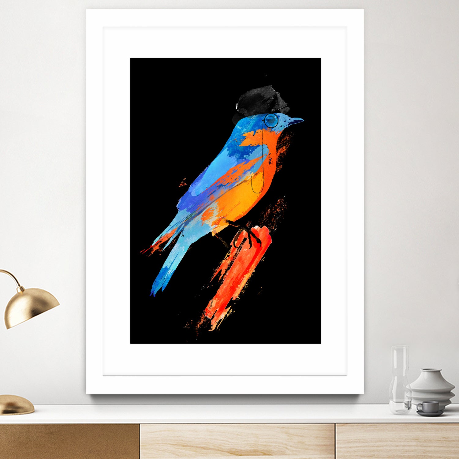 Lord Birdy by Robert Farkas on GIANT ART - blue digital painting