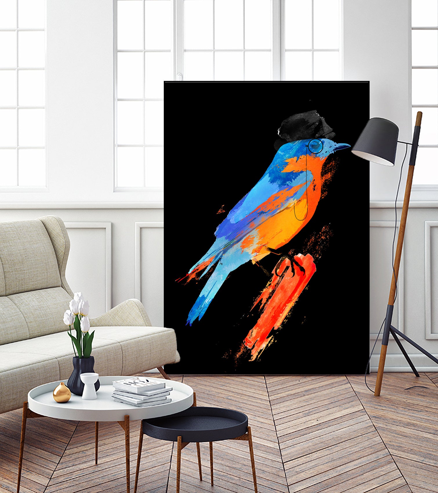 Lord Birdy by Robert Farkas on GIANT ART - blue digital painting