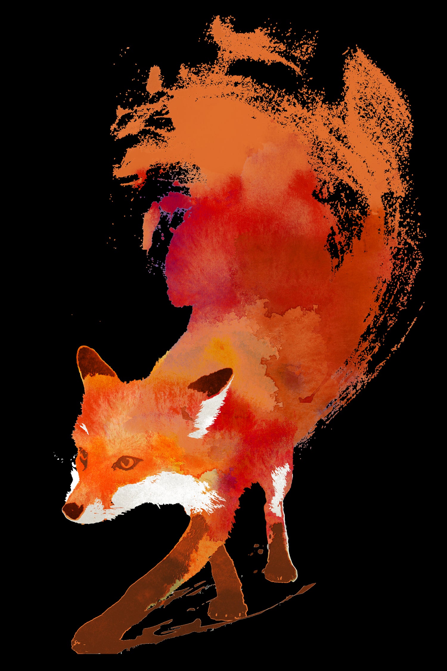 Vulpes Vulpes by Robert Farkas on GIANT ART - red digital painting