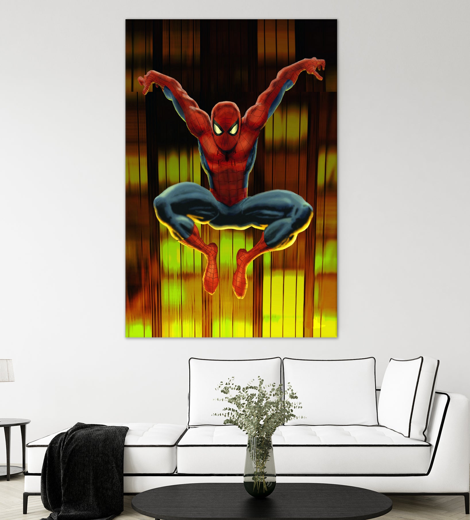 Marvel: Spider-Man Drops By by Dan Avenell on GIANT ART - blue digital painting