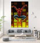 Marvel: Spider-Man Drops By by Dan Avenell on GIANT ART - blue digital painting