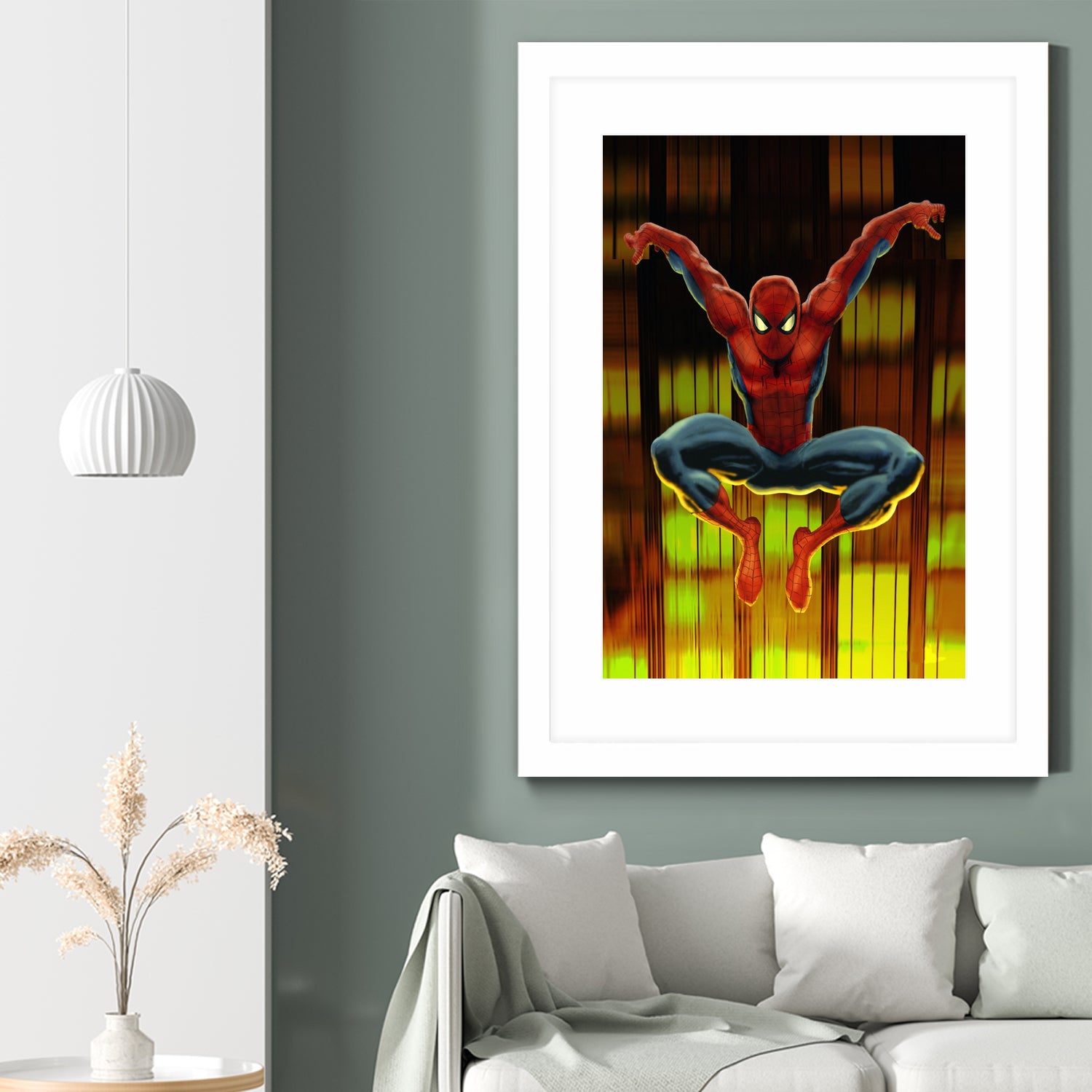 Marvel: Spider-Man Drops By by Dan Avenell on GIANT ART - blue digital painting