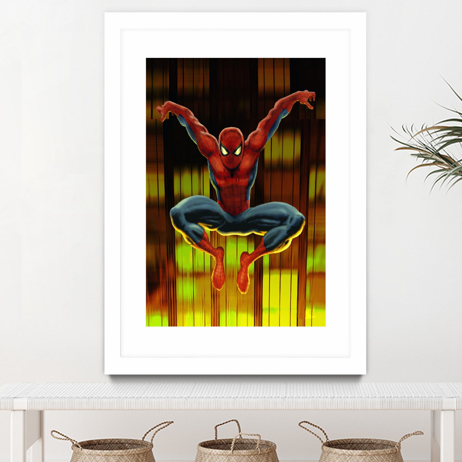 Marvel: Spider-Man Drops By by Dan Avenell on GIANT ART - blue digital painting