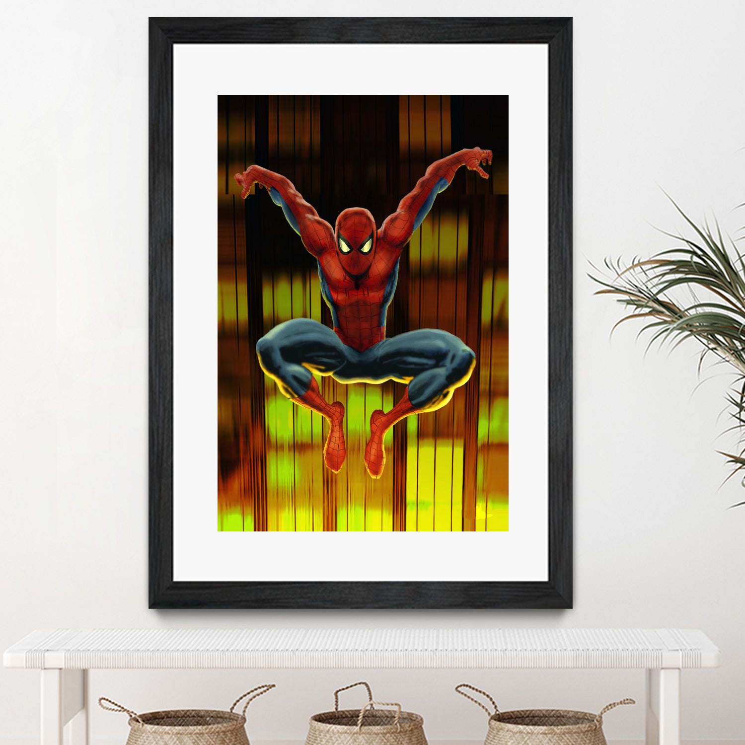 Marvel: Spider-Man Drops By by Dan Avenell on GIANT ART - blue digital painting