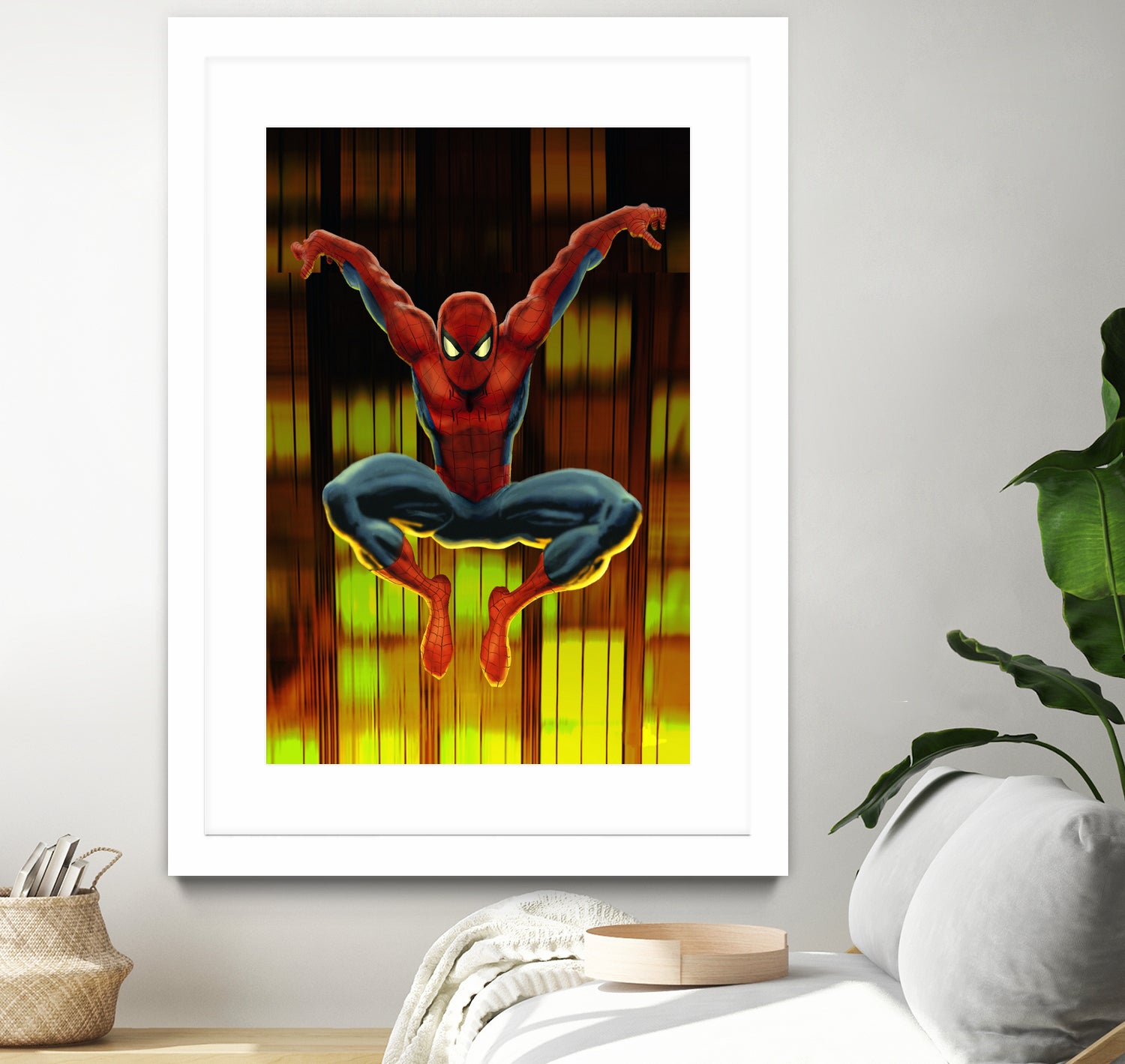 Marvel: Spider-Man Drops By by Dan Avenell on GIANT ART - blue digital painting