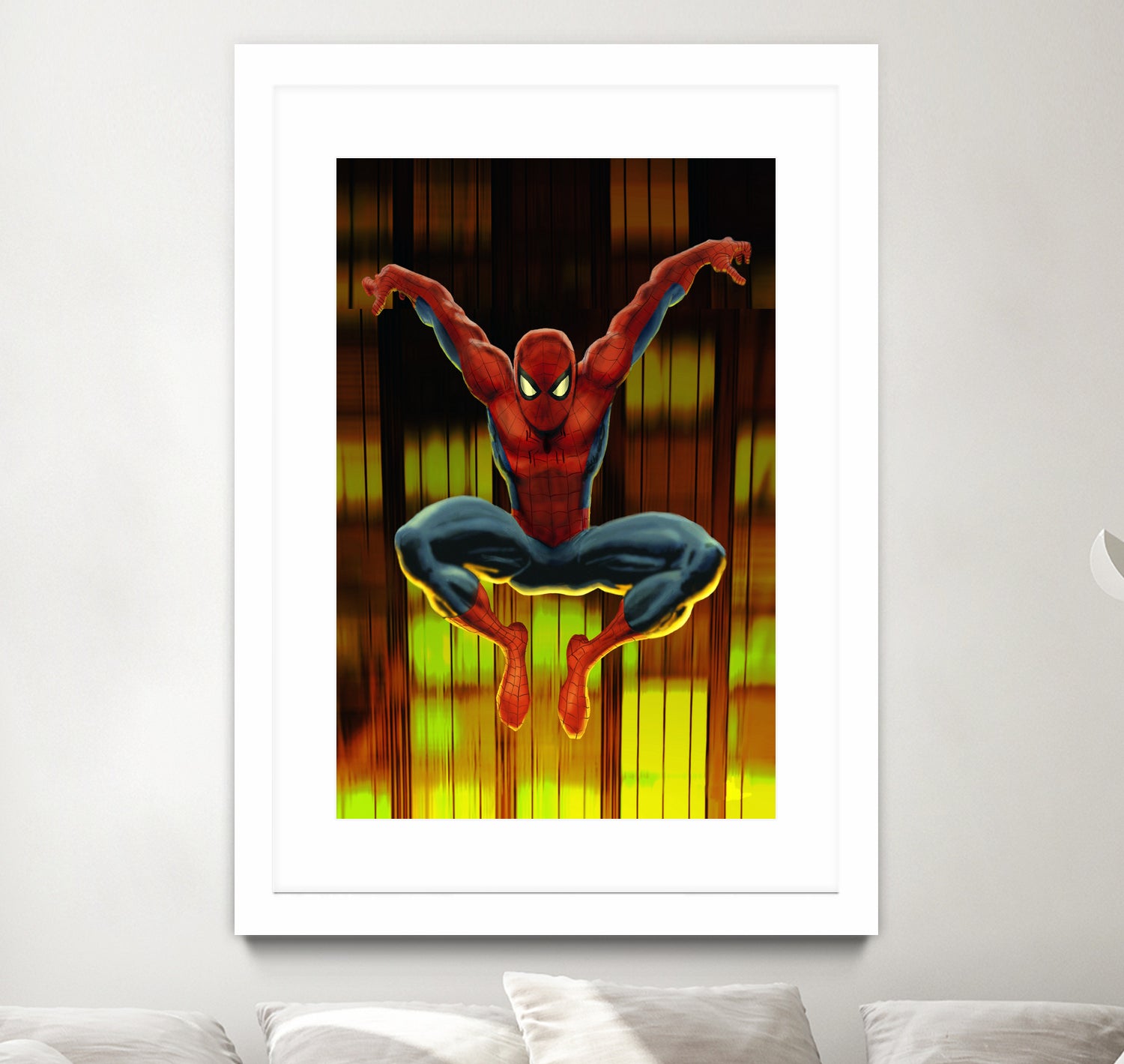 Marvel: Spider-Man Drops By by Dan Avenell on GIANT ART - blue digital painting