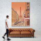 Eiffel Tower Paris by Steve Ash on GIANT ART - yellow digital painting