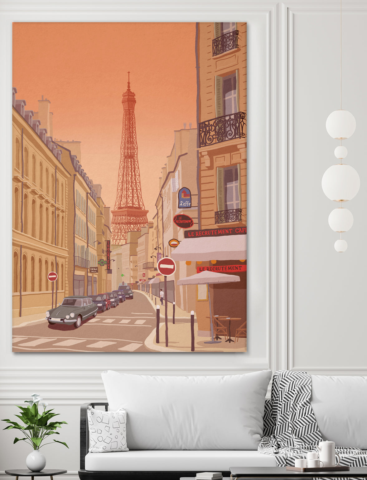 Eiffel Tower Paris by Steve Ash on GIANT ART - yellow digital painting