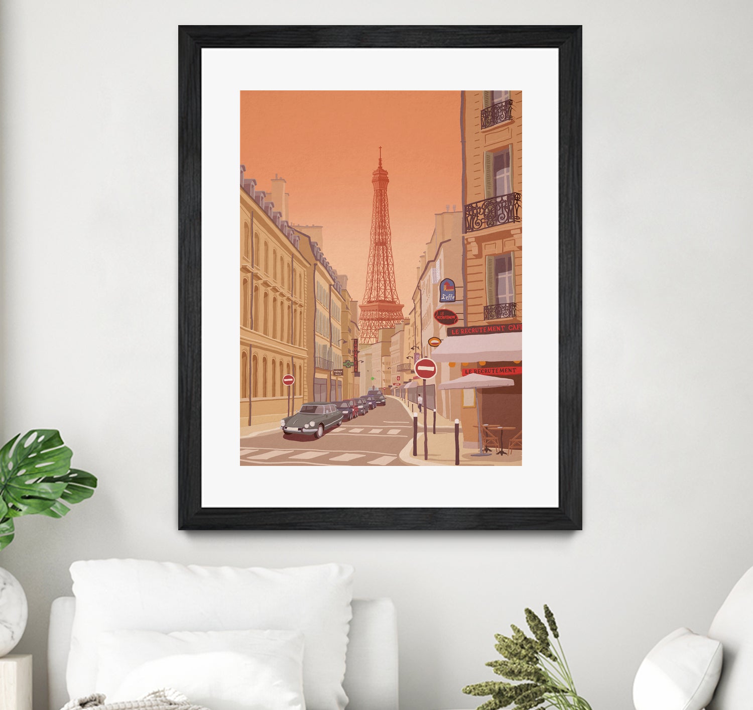 Eiffel Tower Paris by Steve Ash on GIANT ART - yellow digital painting