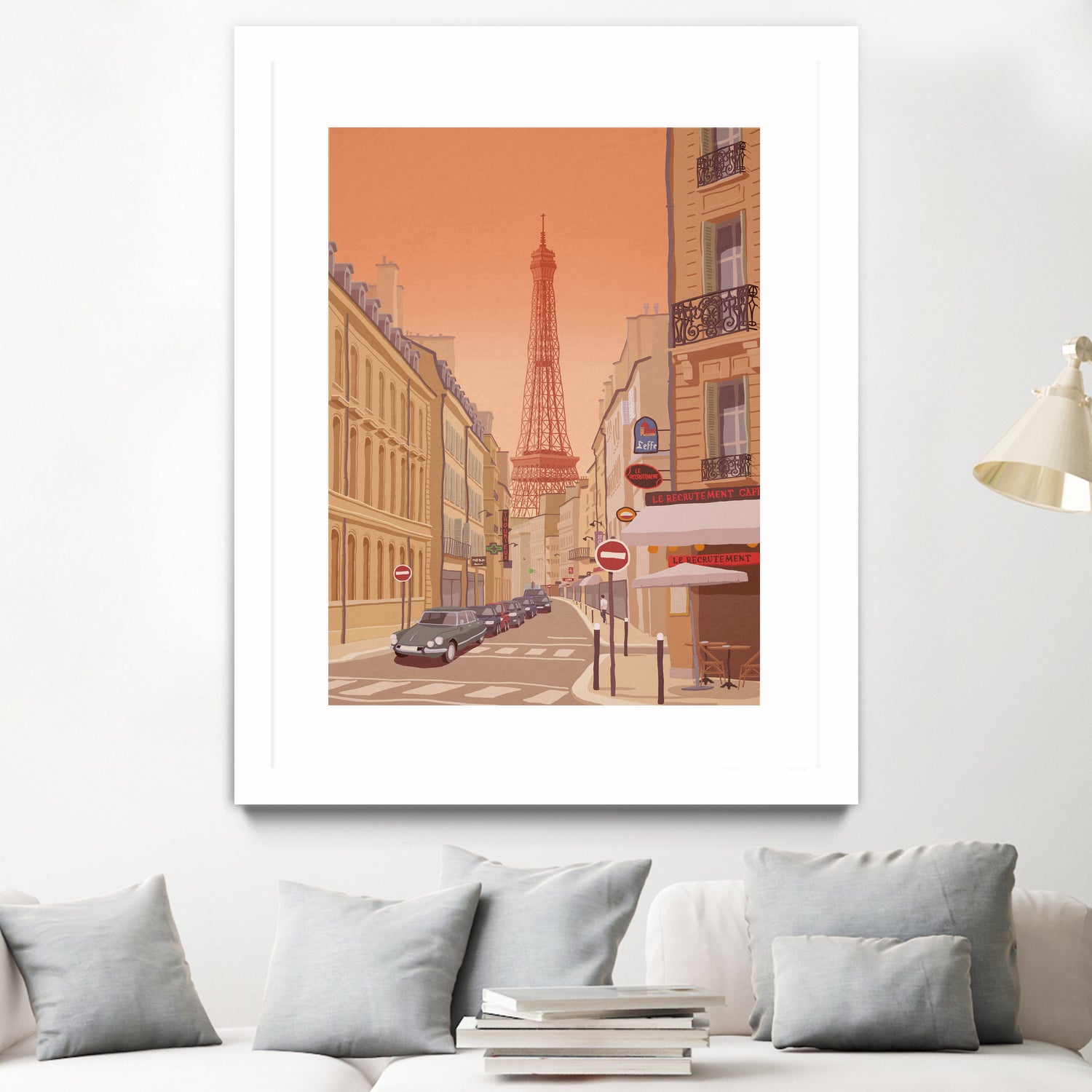 Eiffel Tower Paris by Steve Ash on GIANT ART - yellow digital painting