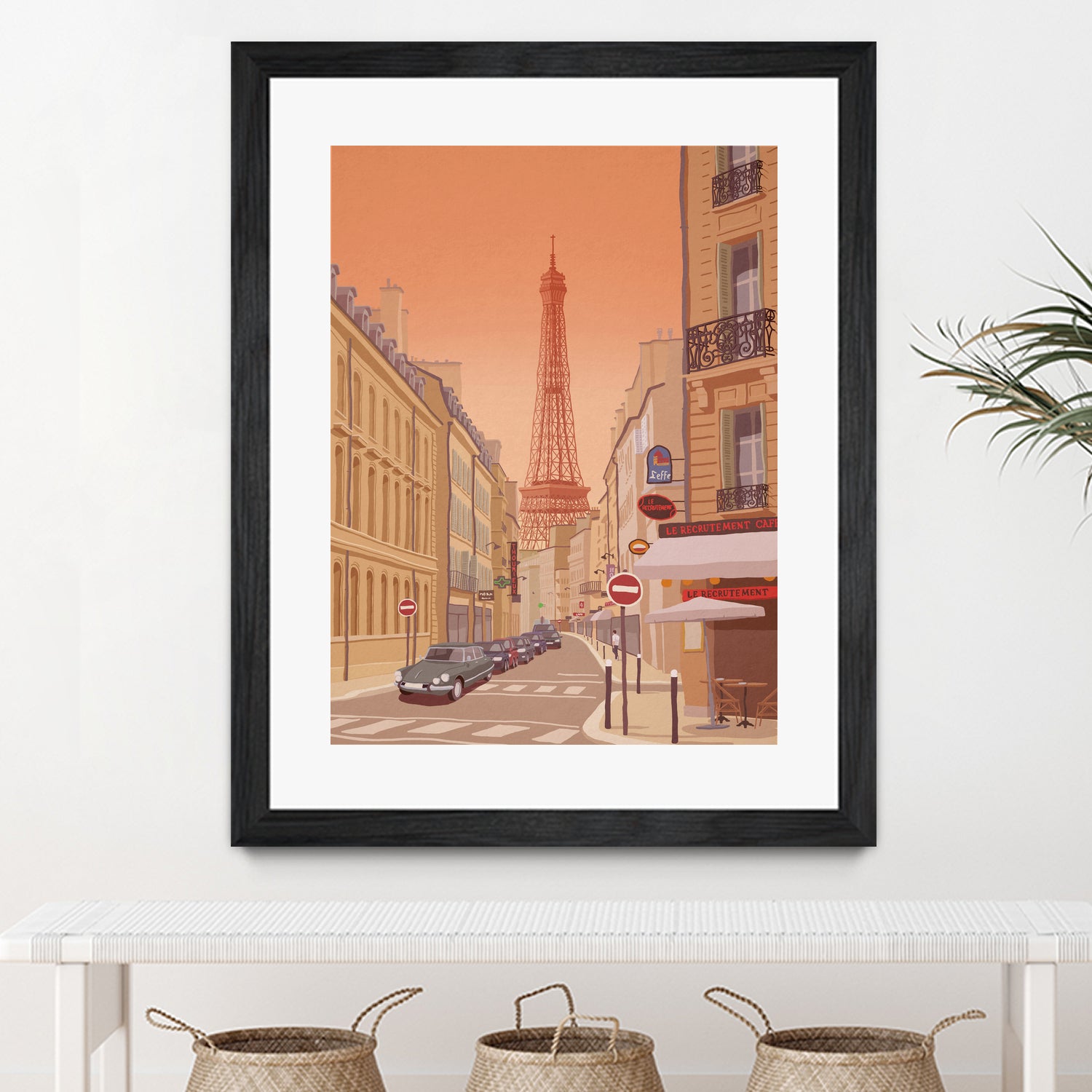 Eiffel Tower Paris by Steve Ash on GIANT ART - yellow digital painting