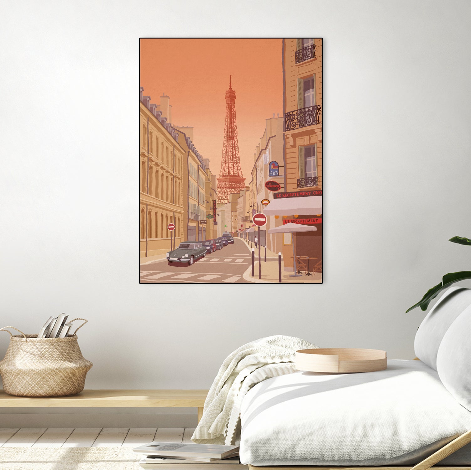 Eiffel Tower Paris by Steve Ash on GIANT ART - yellow digital painting