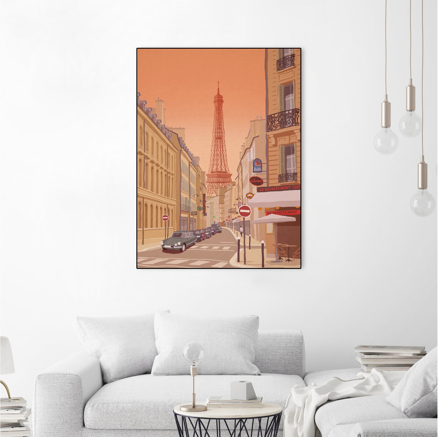 Eiffel Tower Paris by Steve Ash on GIANT ART - yellow digital painting