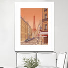 Eiffel Tower Paris by Steve Ash on GIANT ART - yellow digital painting