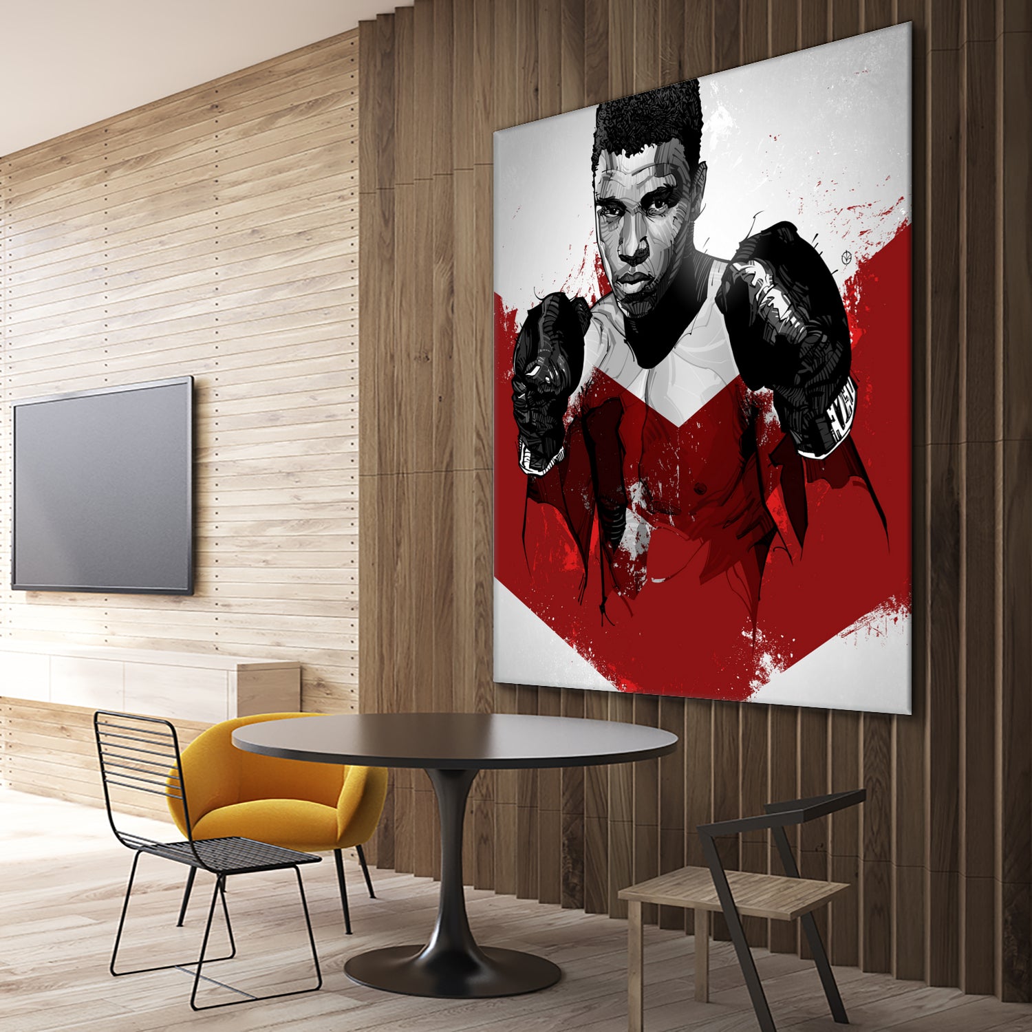 Muhammad Ali by Nikita Abakumov on GIANT ART - red digital painting