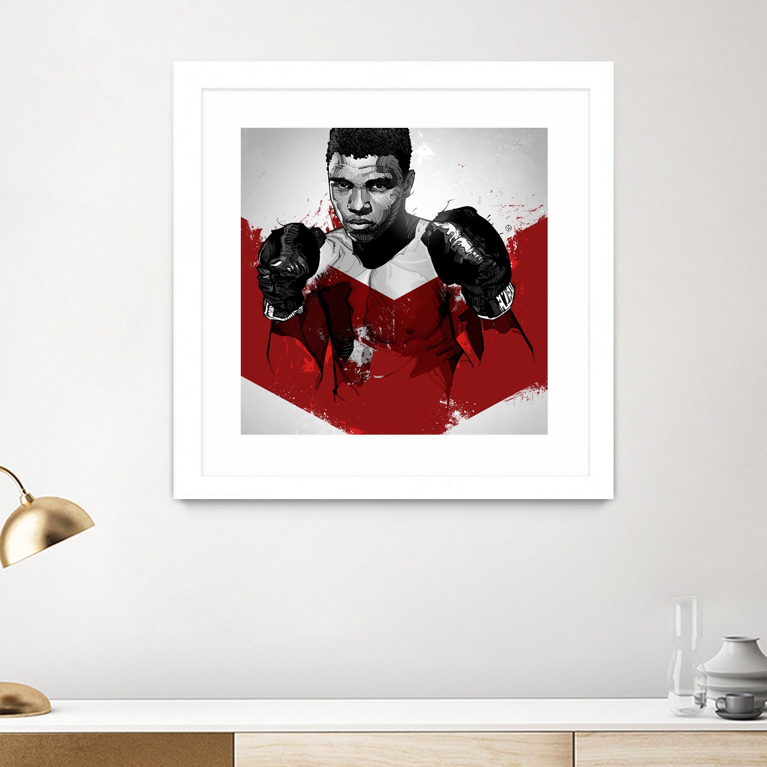 Muhammad Ali by Nikita Abakumov on GIANT ART - red digital painting