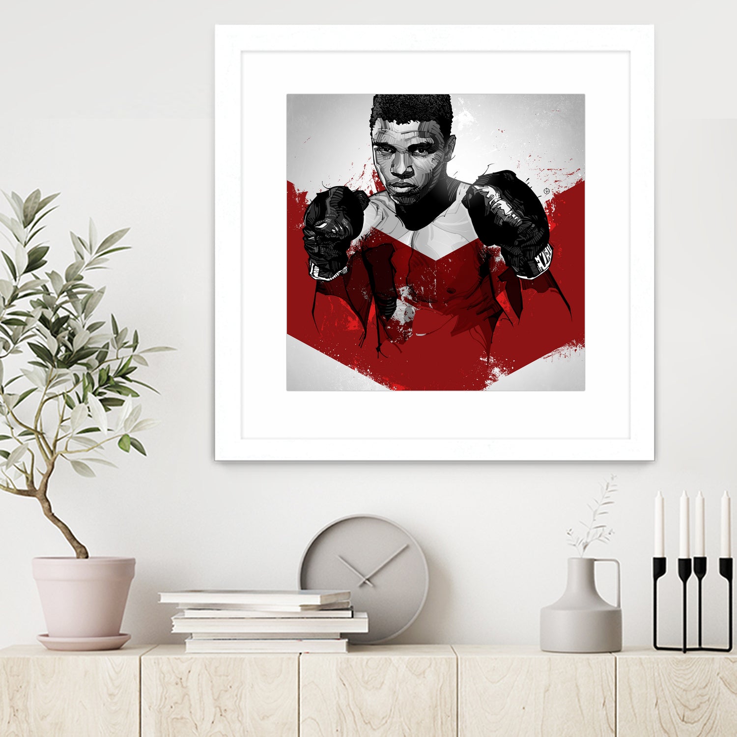 Muhammad Ali by Nikita Abakumov on GIANT ART - red digital painting