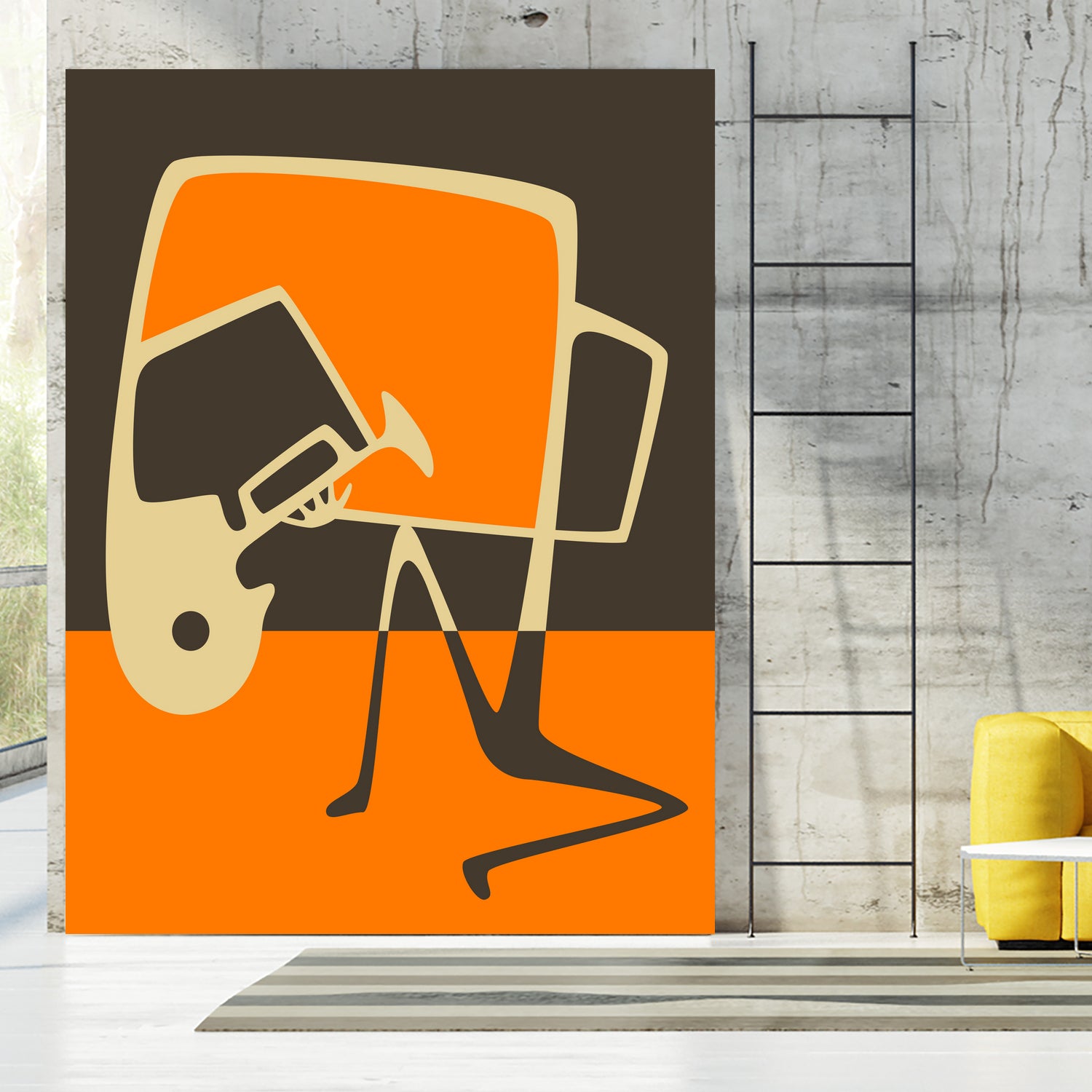 The Blues' Horn by Jazzberry Blue on GIANT ART - orange vector illustration