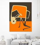 The Blues' Horn by Jazzberry Blue on GIANT ART - orange vector illustration