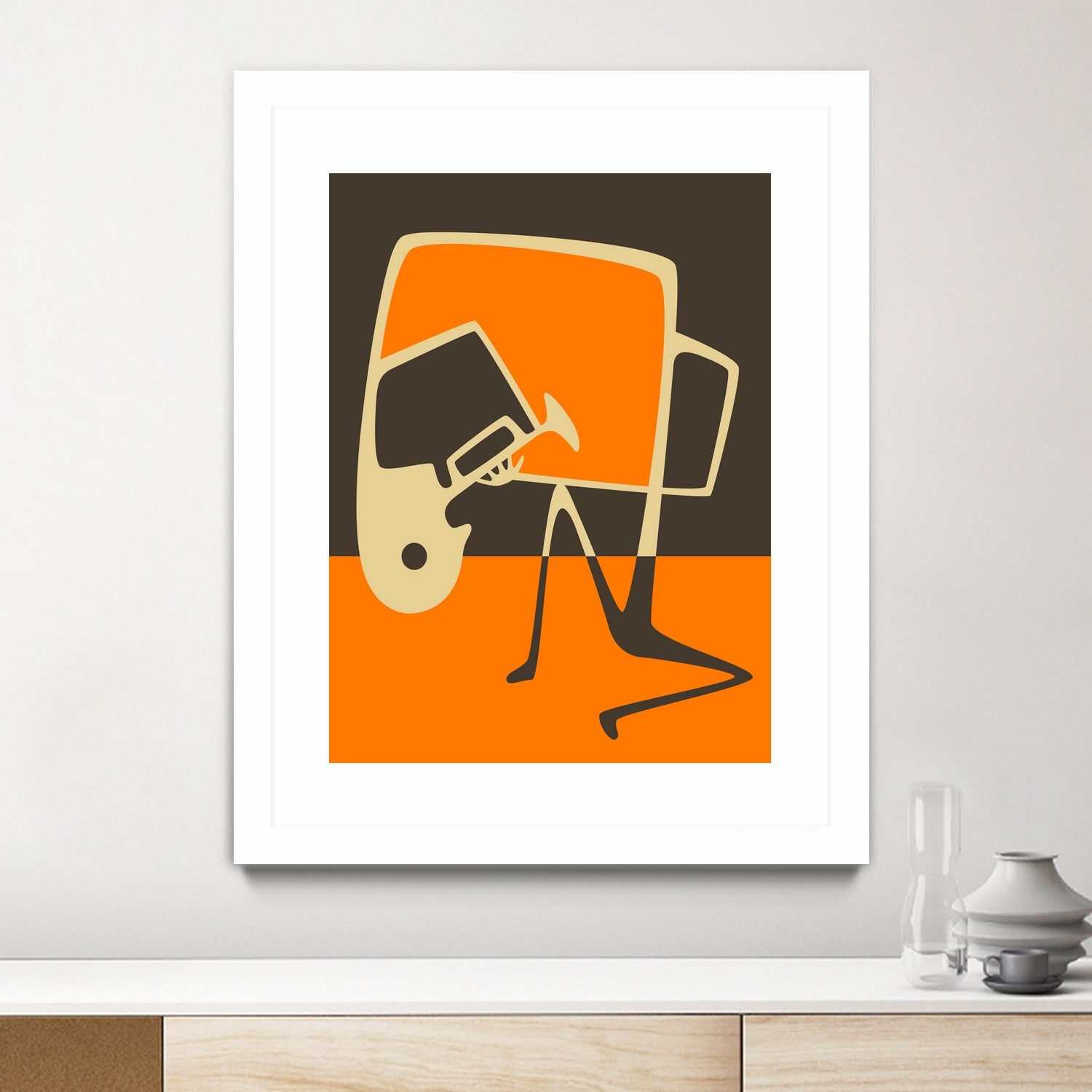 The Blues' Horn by Jazzberry Blue on GIANT ART - orange vector illustration