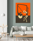 The Blues' Guitar by Jazzberry Blue on GIANT ART - red vector illustration