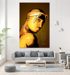 Tupac Shakur by Dan Avenell on GIANT ART - yellow digital painting