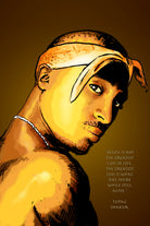 Tupac Shakur by Dan Avenell on GIANT ART - yellow digital painting