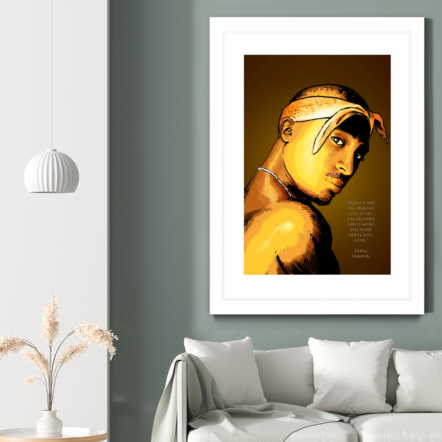 Tupac Shakur by Dan Avenell on GIANT ART - yellow digital painting