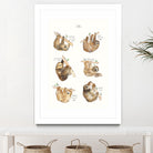 Sloths by Amy Hamilton on GIANT ART - brown mixed media