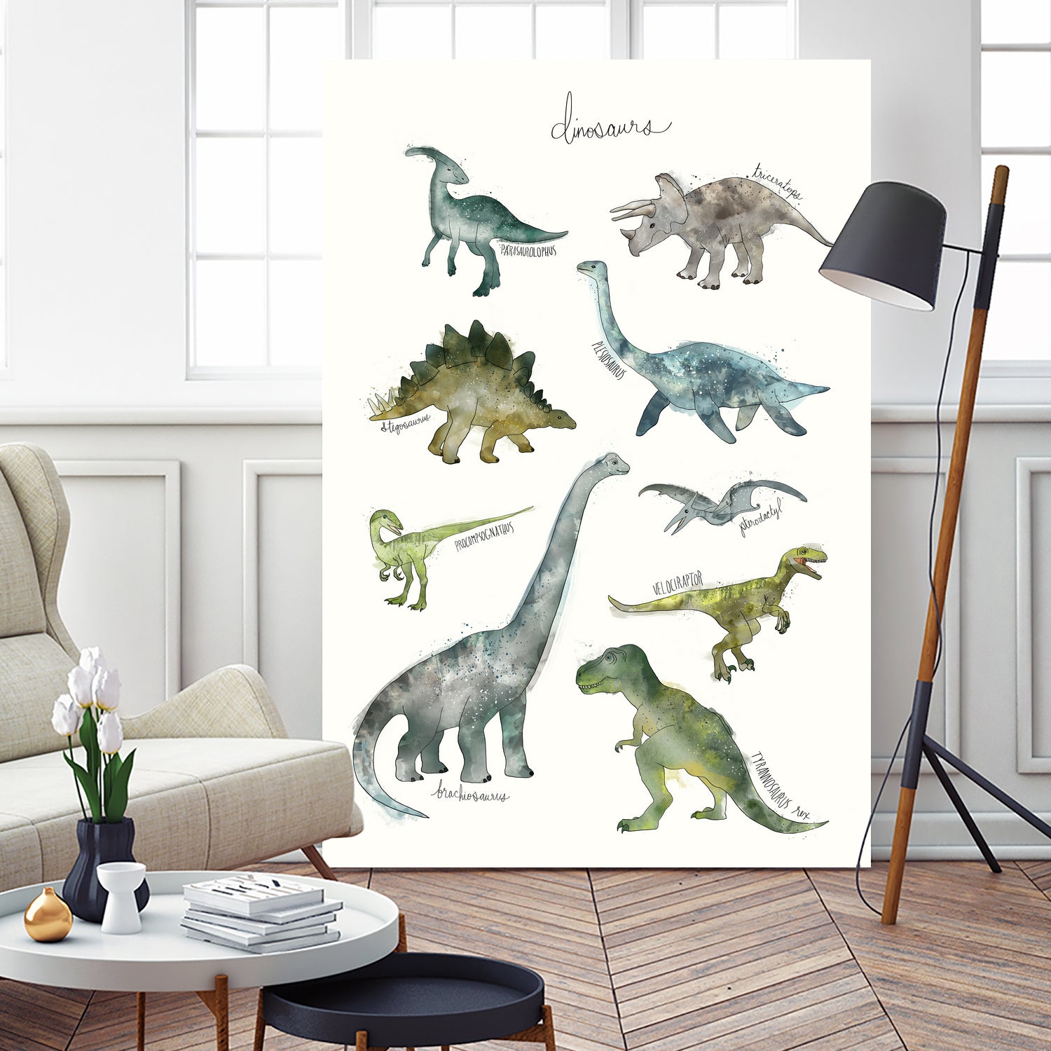 Dinosaurs by Amy Hamilton on GIANT ART - green mixed media