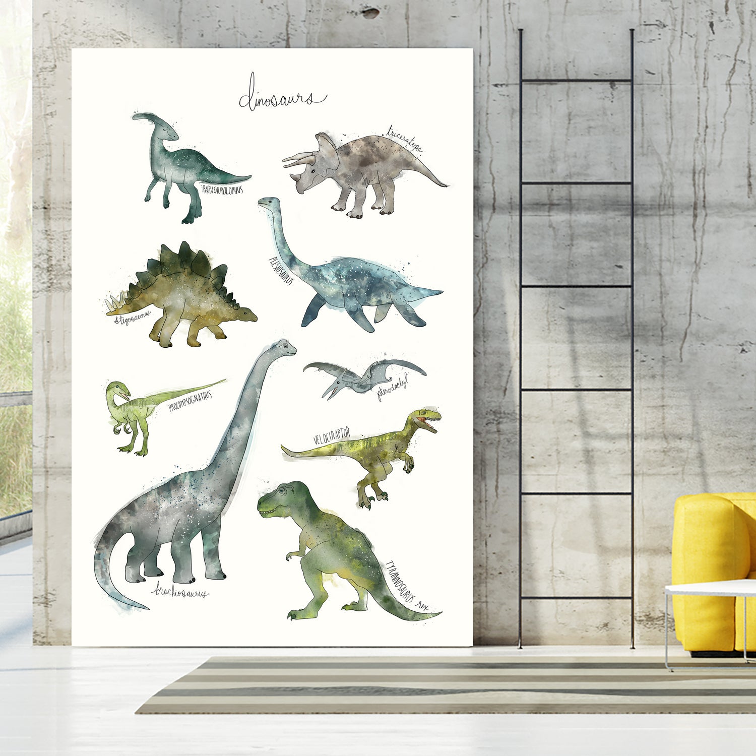 Dinosaurs by Amy Hamilton on GIANT ART - green mixed media