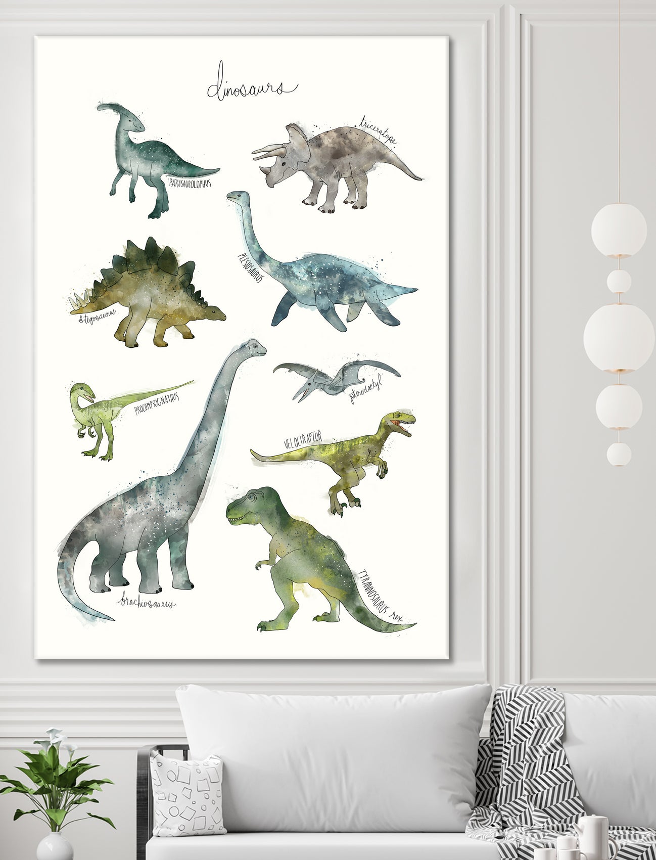 Dinosaurs by Amy Hamilton on GIANT ART - green mixed media