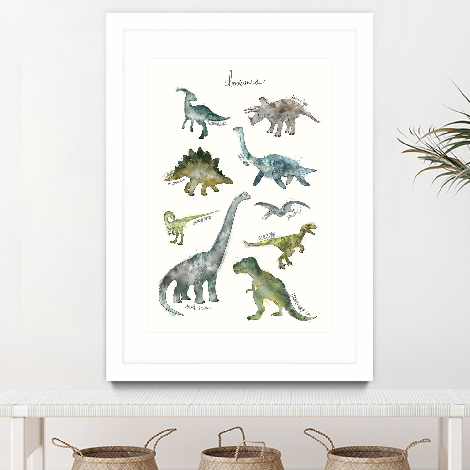 Dinosaurs by Amy Hamilton on GIANT ART - green mixed media