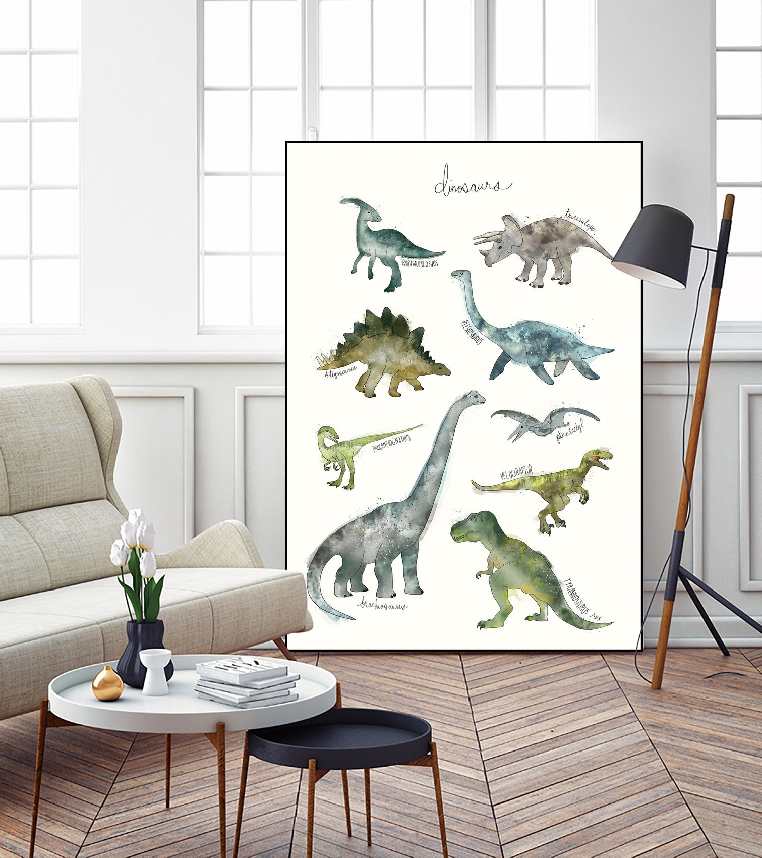 Dinosaurs by Amy Hamilton on GIANT ART - green mixed media