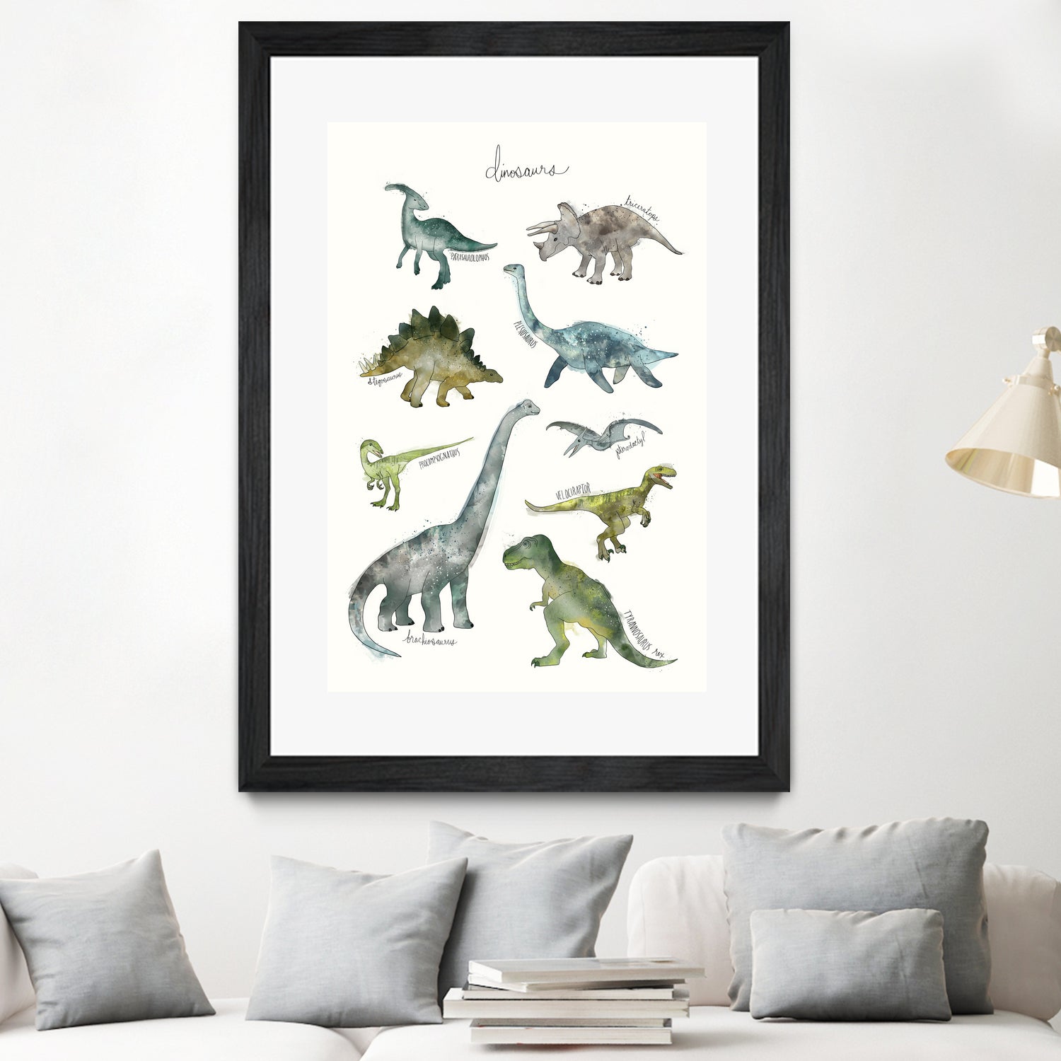 Dinosaurs by Amy Hamilton on GIANT ART - green mixed media