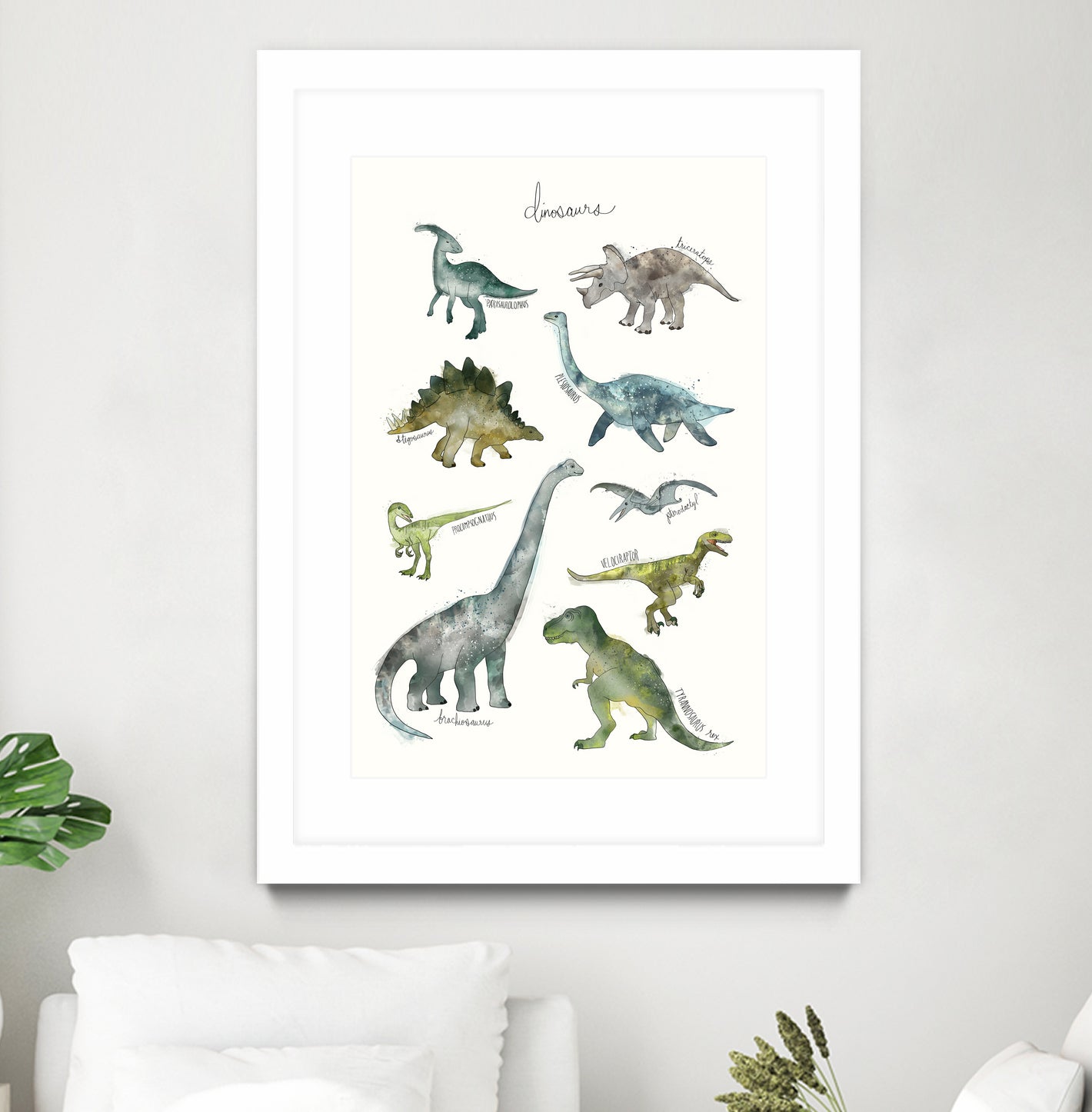 Dinosaurs by Amy Hamilton on GIANT ART - green mixed media