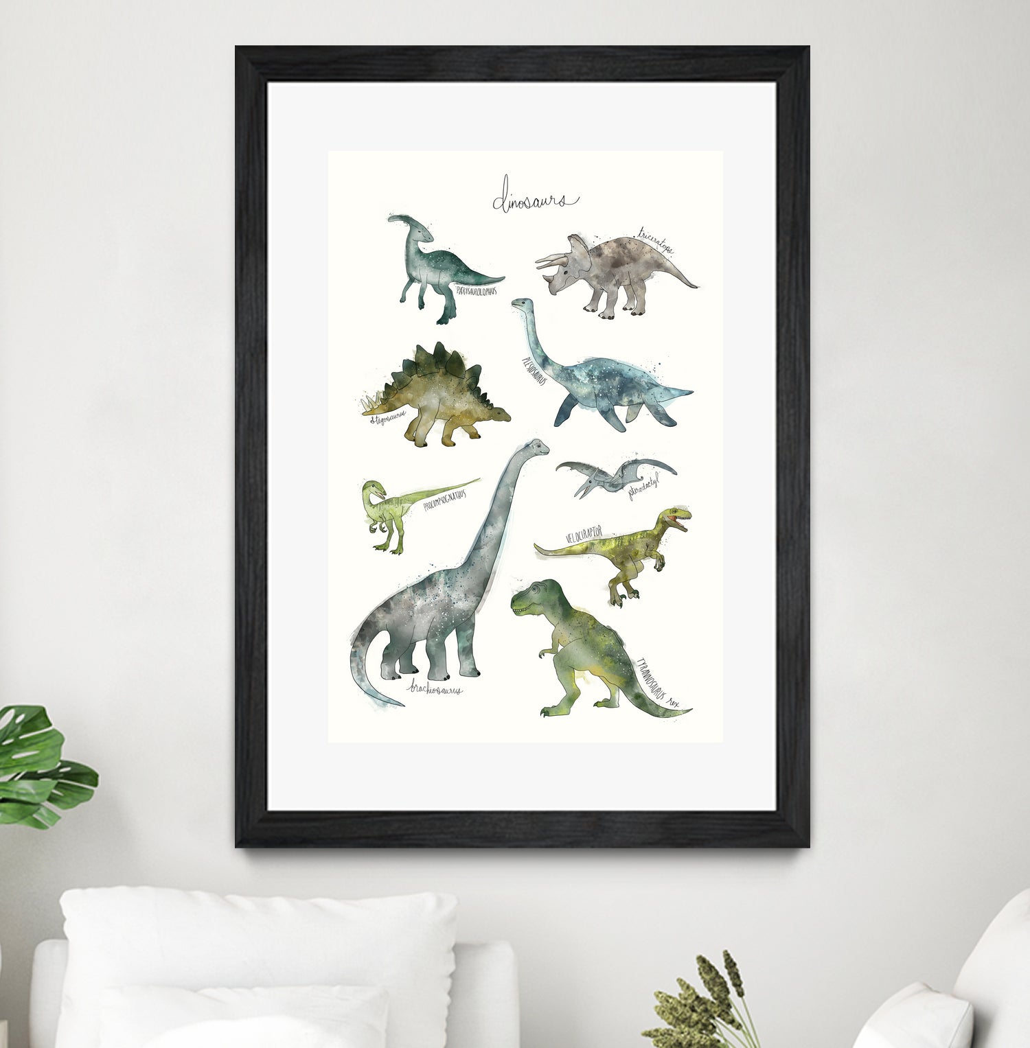 Dinosaurs by Amy Hamilton on GIANT ART - green mixed media