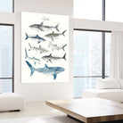 Sharks by Amy Hamilton on GIANT ART - blue mixed media