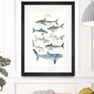 Sharks by Amy Hamilton on GIANT ART - blue mixed media