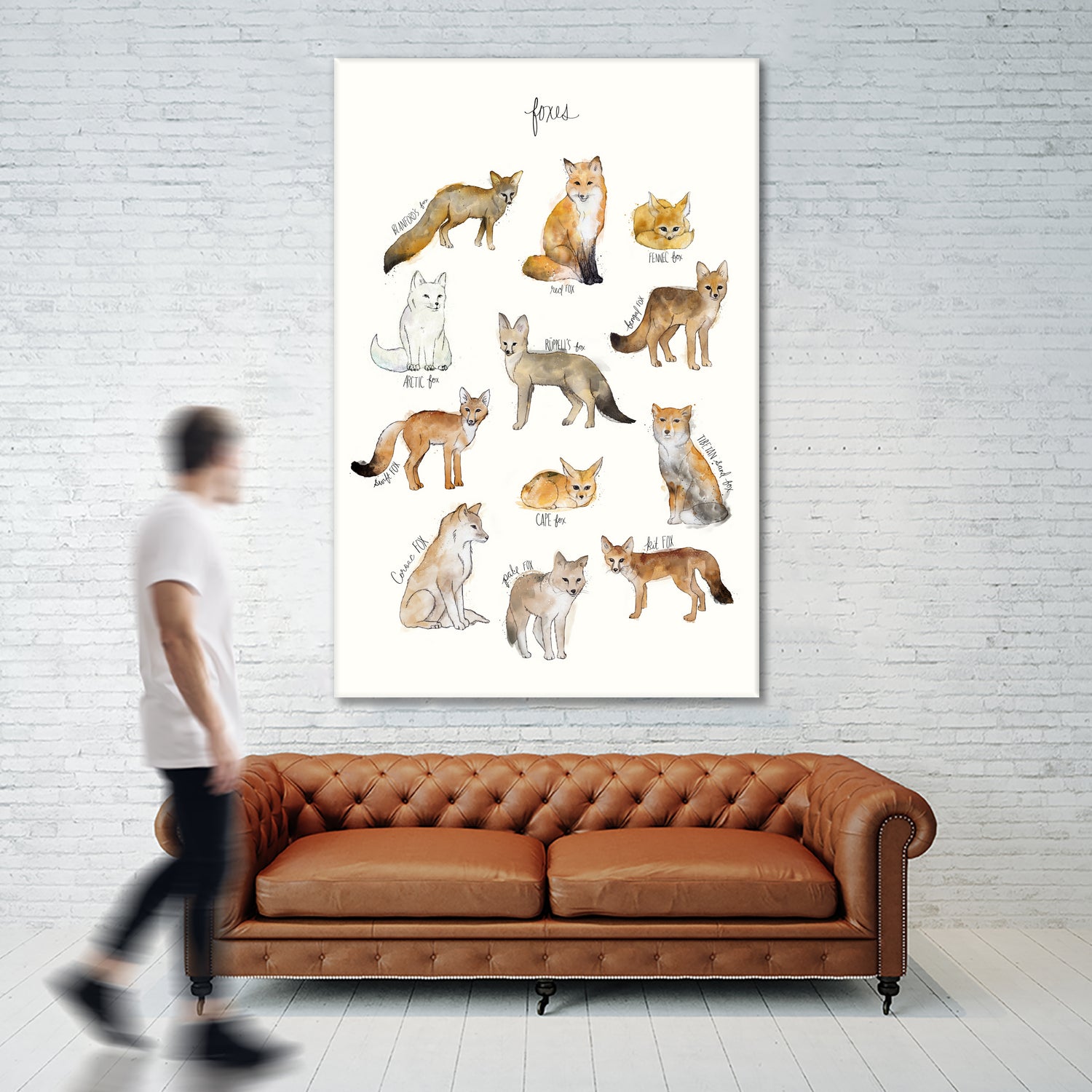 Foxes by Amy Hamilton on GIANT ART - brown mixed media