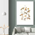 Foxes by Amy Hamilton on GIANT ART - brown mixed media