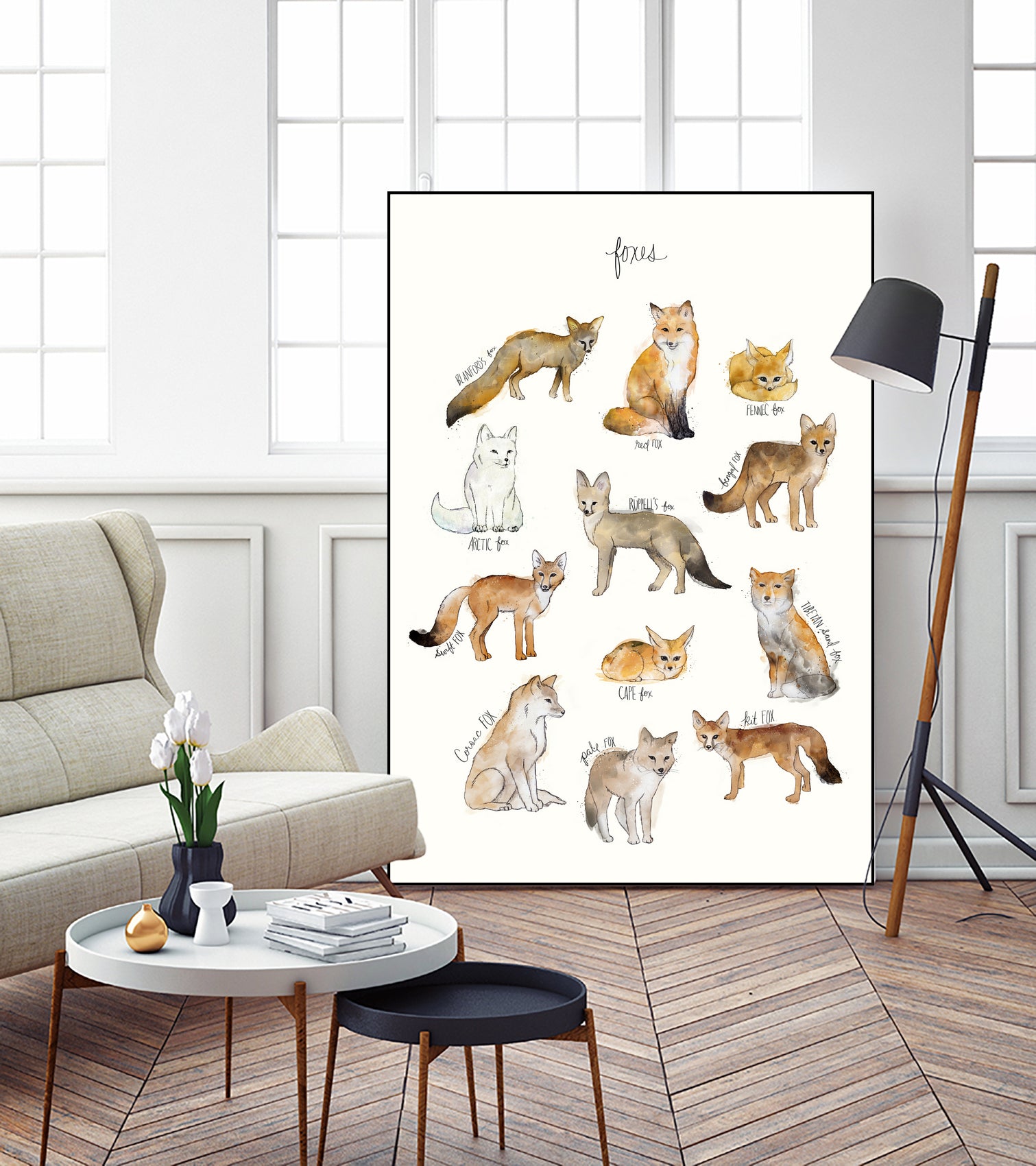 Foxes by Amy Hamilton on GIANT ART - brown mixed media