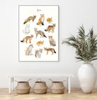 Foxes by Amy Hamilton on GIANT ART - brown mixed media