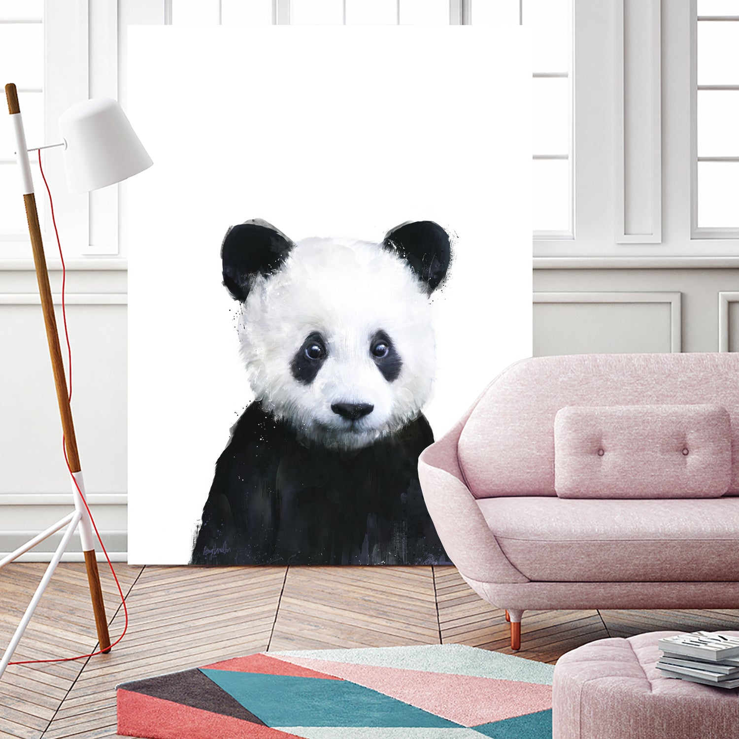 Little Panda by Amy Hamilton on GIANT ART - white digital painting